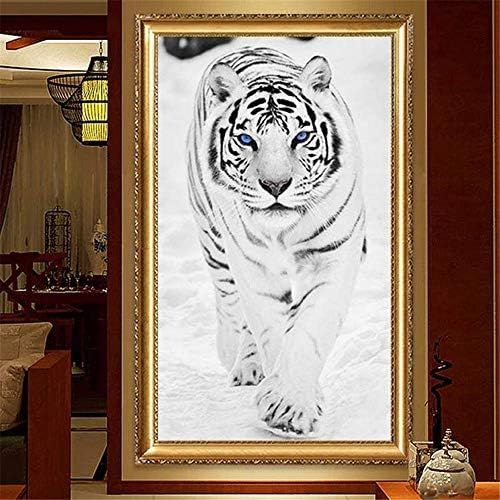  Brand: LucaSng LucaSng DIY 5D Diamant Painting Set Diamond Malerei Full Bohrer Tiger Crystal Strass Stickerei Pasted Gemalde Gross Kreuzstich Bilder Kunst Handwerk fuer Home Wall (50 * 80cm)