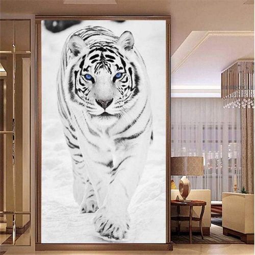  Brand: LucaSng LucaSng DIY 5D Diamant Painting Set Diamond Malerei Full Bohrer Tiger Crystal Strass Stickerei Pasted Gemalde Gross Kreuzstich Bilder Kunst Handwerk fuer Home Wall (50 * 80cm)