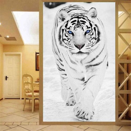  Brand: LucaSng LucaSng DIY 5D Diamant Painting Set Diamond Malerei Full Bohrer Tiger Crystal Strass Stickerei Pasted Gemalde Gross Kreuzstich Bilder Kunst Handwerk fuer Home Wall (50 * 80cm)