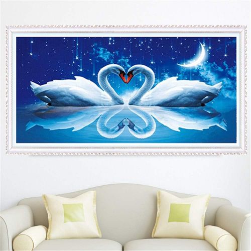  Brand: LucaSng LucaSng DIY 5D Diamond Painting Kits, Diamond Painting Home Wall Decor Painting Cross Stitch Decoration Set Full Large (Pair Swan), 50*80cm