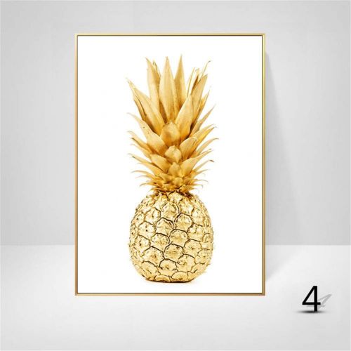  Brand: LucaSng LucaSng Modern Design Poster Set of 3 Golden Pineapple Palm Leaf Leaves Art Print Pictures Without Frame Wall Art Poster, Style B, 20 x 30 cm