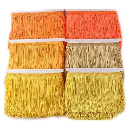  Brand: LucaSng LucaSng 10 Metres Length 15 cm Wide Tassel Silky Fringe Cut Fringe Trim Costume Tassel Trimming Garment Apparel Lace Trimming Sewing Accessories