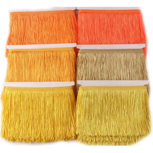  Brand: LucaSng LucaSng 10 Metres Length 15 cm Wide Tassel Silky Fringe Cut Fringe Trim Costume Tassel Trimming Garment Apparel Lace Trimming Sewing Accessories