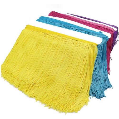  Brand: LucaSng LucaSng 10 Metres Length 15 cm Wide Tassel Silky Fringe Cut Fringe Trim Costume Tassel Trimming Garment Apparel Lace Trimming Sewing Accessories