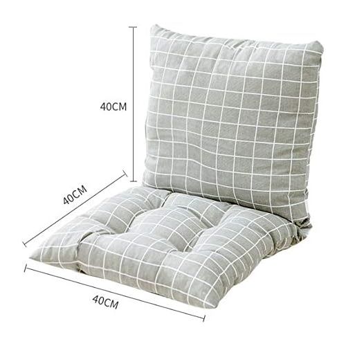  Brand: LucaSng LucaSng 2 Piece Set Low Back Chair Cushion with Back Seat and Back Cushion with Straps and Zip Cushion Garden Chair