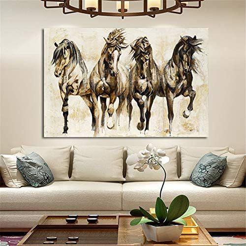  Brand: LucaSng LucaSng Retro Horse Canvas Wall Art Print Unframed Canvas Art Print for Living Room Sofa Porch Hallway, b, 20 x 30 cm