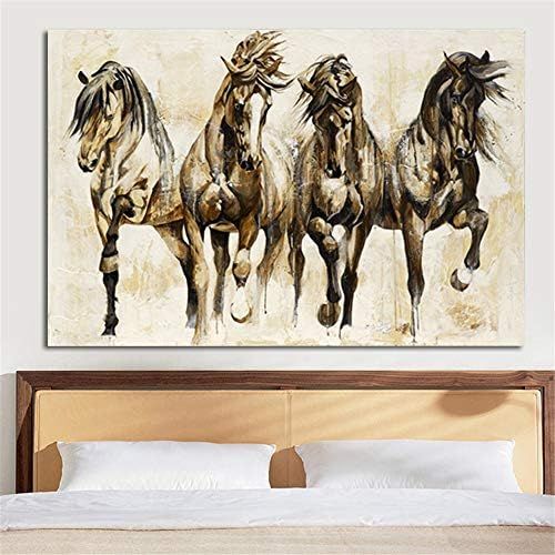  Brand: LucaSng LucaSng Retro Horse Canvas Wall Art Print Unframed Canvas Art Print for Living Room Sofa Porch Hallway, b, 20 x 30 cm