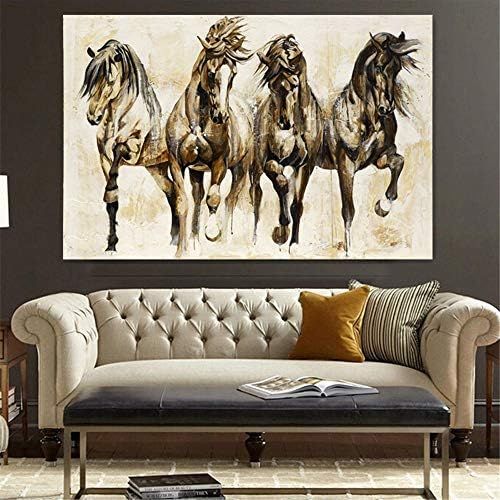  Brand: LucaSng LucaSng Retro Horse Canvas Wall Art Print Unframed Canvas Art Print for Living Room Sofa Porch Hallway, b, 20 x 30 cm