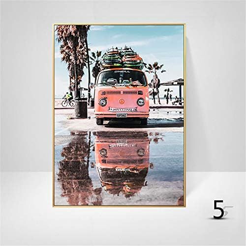  Brand: LucaSng LucaSng Set of 3 Design Poster Set Beach Sea Santorini Landscape Stylish Canvas Print Pictures without Frame Art Print Pictures for Living Room, Style B, 20 x 30 cm