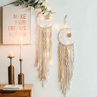 Brand: LucaSng LucaSng 2pcs Boho Macrame Dream Catcher Cotton Unique Bohemian Wall Decor