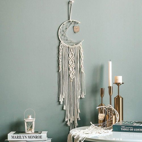  Brand: LucaSng LucaSng 2pcs Boho Macrame Dream Catcher Cotton Unique Bohemian Wall Decor