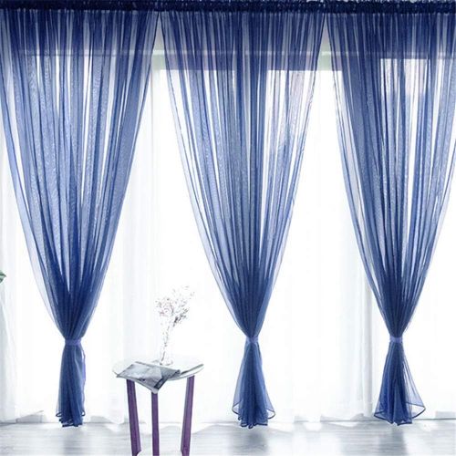  Brand: LucaSng LucaSng Curtain Scarves, Translucent Voile Curtain Curtain Decorative Curtain for Living Room Childrens Bedroom Balcony