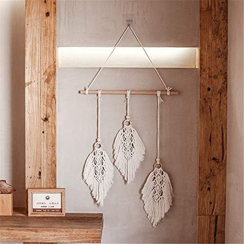  Brand: LucaSng LucaSng Macrame Wall Hanging Tapestry Cotton Woven Unique Bohemian Wall Decor Geometric Art Tapestry for Living Room Bedroom Wedding Party