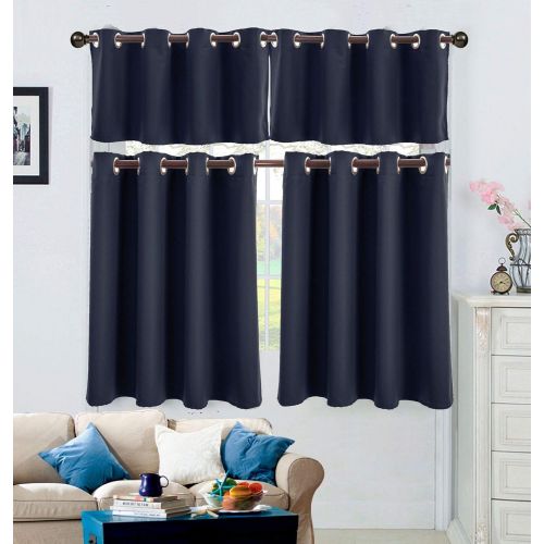  Brand: LucaSng LucaSng 1pcs Short Curtains for Small Window Curtains Opaque Thermal Curtains Bedroom Curtain Opaque Eyelet Curtain