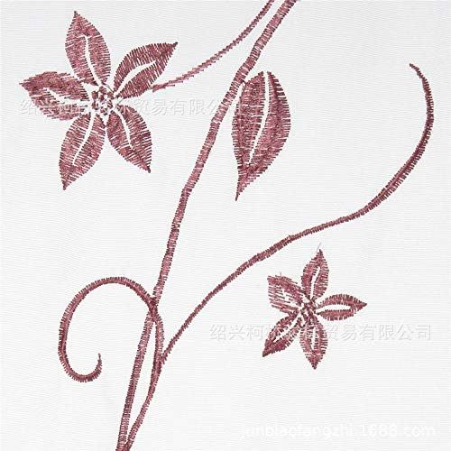  Brand: LucaSng LucaSng 1 Piece Kitchen Roman Blind with Embroidery Tape Roman Curtains Voile Transparent Tabs Curtain