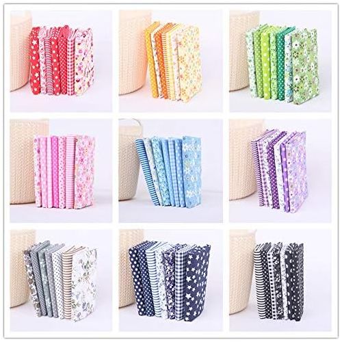  Brand: LucaSng LucaSng 7pcs Cotton Fabric Patchwork Fabrics DIY Fabric Squares Cotton Cloth Package DIY Fabric Scraps Package