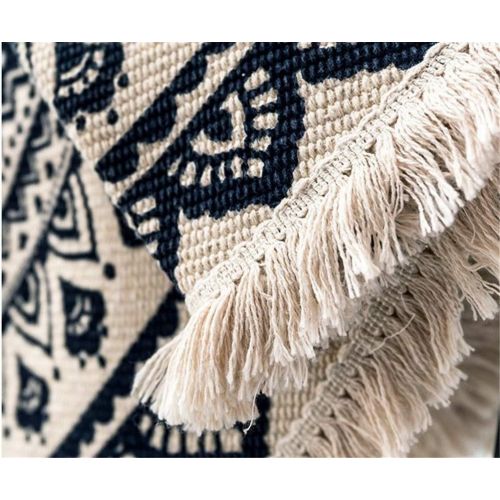  Brand: LucaSng LucaSng Retro Round Cotton Rug with Tassels Bohemian Handweave Washable for Living Room Bedroom Rug Round Mandala Rug