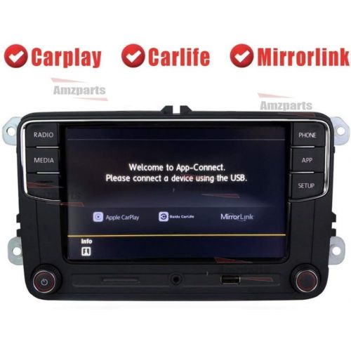  Amzparts RCD330 RCD330G Plus CarPlay App 6.5 MIB Car Radio for VW Tiguan Golf 5 6 Jetta MK5 MK6 Passat Polo Touran 6RD035187B