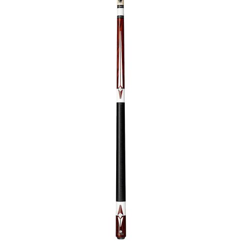  Lucasi Custom Striking CocobolaWhite Duo-Tone Pool Cue with Divided Drop Diamonds and Metal Inlay