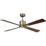 Beacon Lighting Lucci Air Airfusion Climate I DC Ceiling Fan with Remote and Wall Mount, 52, Antique Brass