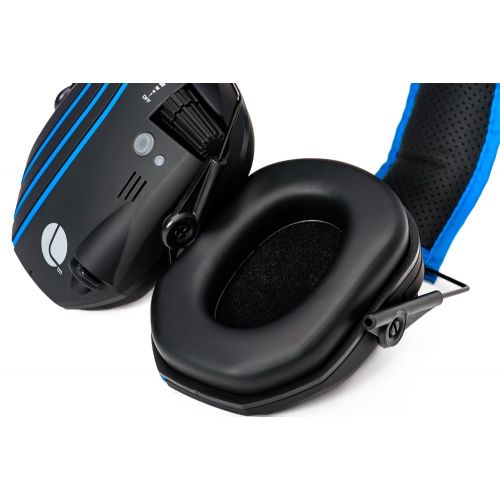  Lucid Audio Amped Sound Amplifying Bluetooth Wireless Hearing Headphones - Black/Blue