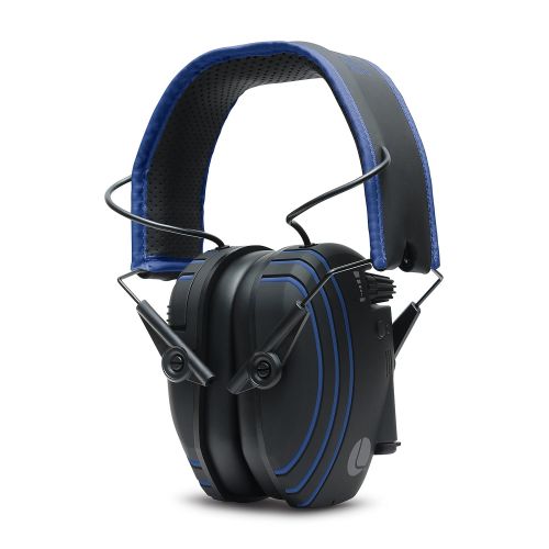  Lucid Audio Amped Sound Amplifying Bluetooth Wireless Hearing Headphones - Black/Blue