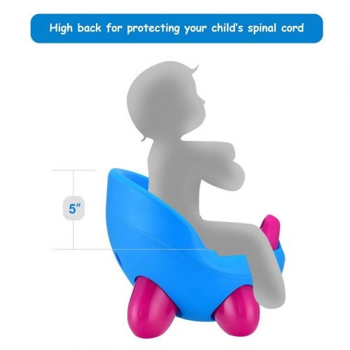  Lucidz Toilet Chair Training Toddlers Potty Splash Guard Detachable Seat Boys Girls Travel Potties Blue & Rose