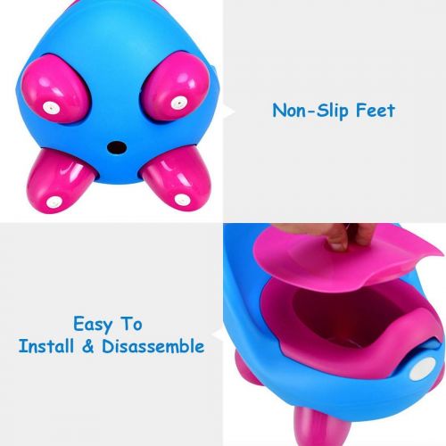  Lucidz Toilet Chair Training Toddlers Potty Splash Guard Detachable Seat Boys Girls Travel Potties Blue & Rose