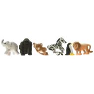 Lucks Dec-Ons Molded Sugar Cupcake Topper, Mini Zoo Animals Assortment, 1-1 5/8 Inch, 120 Count