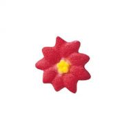 Lucks Dec-Ons Decorations Molded Sugar/Cup-Cake Topper, Mini Poinsettia, 3/4 Inch, 378 Count