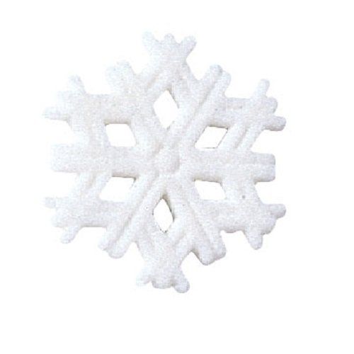  Lucks Dec-Ons Decorations Molded Sugar/Cup-Cake Topper, Snowflake, 1.5 Inch, 135 Count
