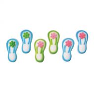 Lucks Dec-Ons Decorations Molded Sugar/Cup-Cake Topper, Flip Flops Assortment, 1.75 Inch, 90 Count