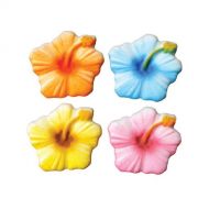 Lucks Dec-Ons Decorations Molded Sugar/Cup-Cake Topper, Hibiscus Assortment, 1.75 Inch, 96 Count