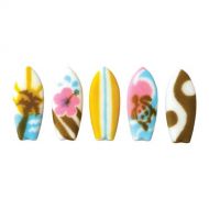 Lucks Dec-Ons Decorations Molded Sugar/Cup-Cake Topper, Surfboards Assortment, 2 Inch, 105 Count