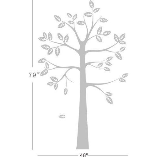  Luckshop vinyl family tree wall decal bedroom tree decal with shelves simple nursery trees leaf home Decals Wall Sticker stickers murals mural