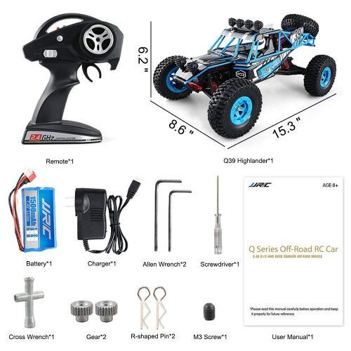  Luckstar 1:12 Four-Wheel Drive high-Speed Car 2.4G Remote Control High-Speed Car Crash Charging Climbing Toy Car Model Strong Power with Light High-Speed Remote Control Truck