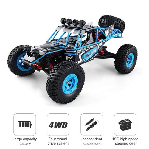  Luckstar 1:12 Four-Wheel Drive high-Speed Car 2.4G Remote Control High-Speed Car Crash Charging Climbing Toy Car Model Strong Power with Light High-Speed Remote Control Truck