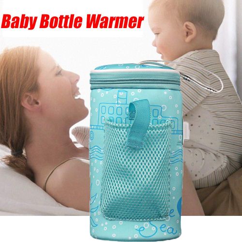  [아마존베스트]Lucktao Portable USB Baby Bottle Warmer Heater Insulated Bag Portable in Car Heaters Drink Warm Milk Thermostat Bag for Feed Newborn