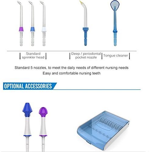  Lucktao Dental Flosser Pro Oral Irrigator 800ml Oral Hygiene Dental Floss For Family Daily Oral Care...