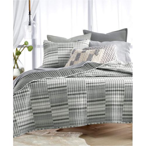  Lucky Brand Broken Stripe King Quilt, Created for Macys Bedding