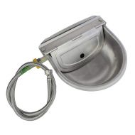 Lucky Farm Automatic Water Feeder Trough Bowl with Pipe for Cattle Horse Goat Sheep Dog Animals Stainless Pet Livestock Tool