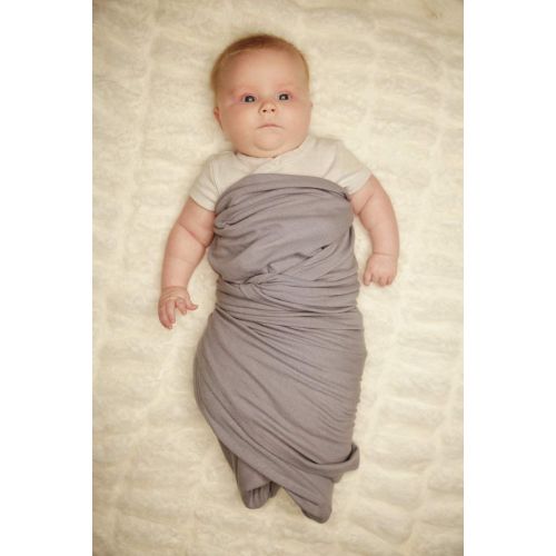  Lucky Love Baby Gifts for Newborn Boys & Girls| Swaddle Receiving Blanket & Pacifier Clip (Grey)