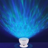 Lucky Rain Ocean Wave Night Light Projector with Music Player Romantic Color Changing LED Party...