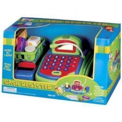  Lucky Star Pretend Play Electronic Cash Register Toy Realistic Actions & Sounds Green