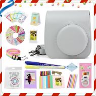 Christmas Gift: LuckyStar 20 in 1 Accessories Bundles for Fujifilm Instax Mini 8 8+ 9 Instant Camera (Smokey White Mini 8/8+/9 Case, Selfie Lens, Mini Albums, Stand Albums, Film Fr