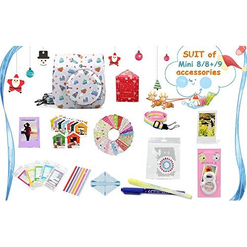  Christmas Gift: LuckyStar 20 in 1 Accessories Bundles for Fujifilm Instax Mini 8 8+ 9 Instant Camer