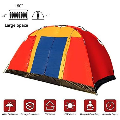  Lucky Tree 8 Person Backyard Camping Tent Easy Setup,12.5ft