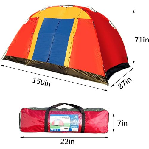  Lucky Tree 8 Person Backyard Camping Tent Easy Setup,12.5ft