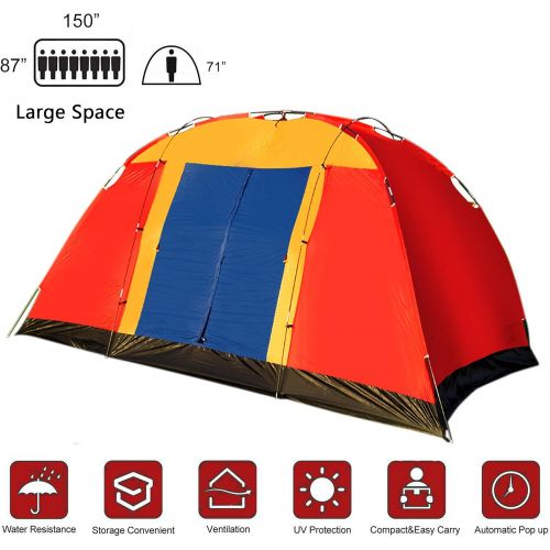  Lucky Tree 8 Person Backyard Camping Tent Easy Setup,12.5ft