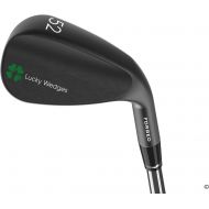 [아마존베스트]Lucky Wedges Black 52 Degree Approach Wedge - 8 Degrees Bounce, 35.25 Regular Flex Steel Shaft, Forged Soft Carbon Steel, Right Handed, Soft Grips